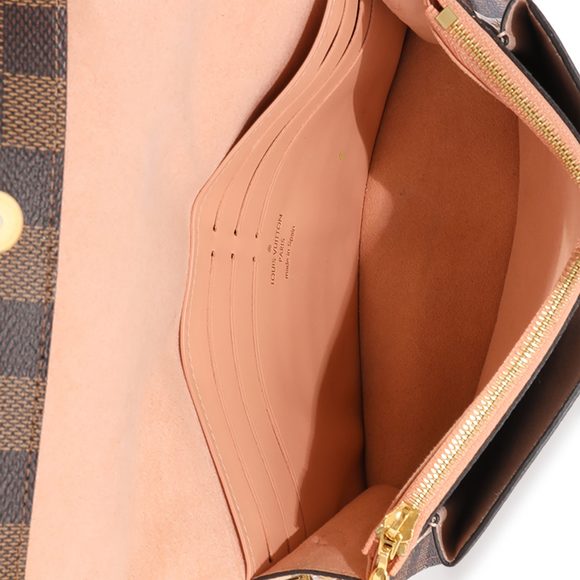 Louis Vuitton Damier Ebene & Cream Taurillon Vavin Chain Wallet - Picture 8 of 8